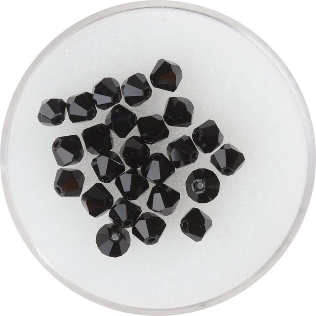 Bild von Pracht Bastelperlen Glasschliffperlen Glitzer, (25-tlg), 4 mm 25 Stück