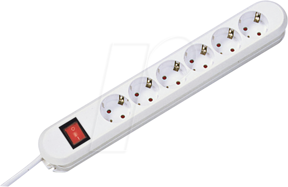 Bild von Bachmann SMART Steckdosenleiste 6x Schutzkontakt, Schalter Steckdosenleiste (Kabellänge 1.5 m)