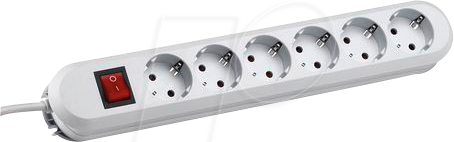 Bild von Bachmann SMART Steckdosenleiste 6x Schutzkontakt, Schalter Steckdosenleiste (Kabellänge 3 m)