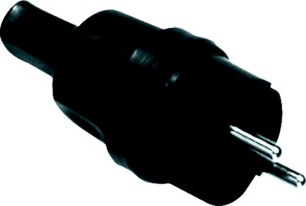 Bild von Bachmann 740.002 Konturenstecker Gummi, Silikon 250V Schwarz IP44