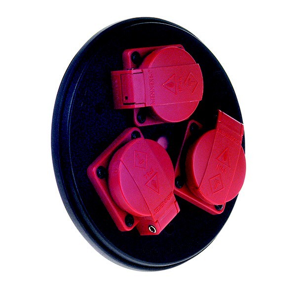 Bild von Bachmann, Steckdose, socket outlet insert 3gang w.deck thermal protection red