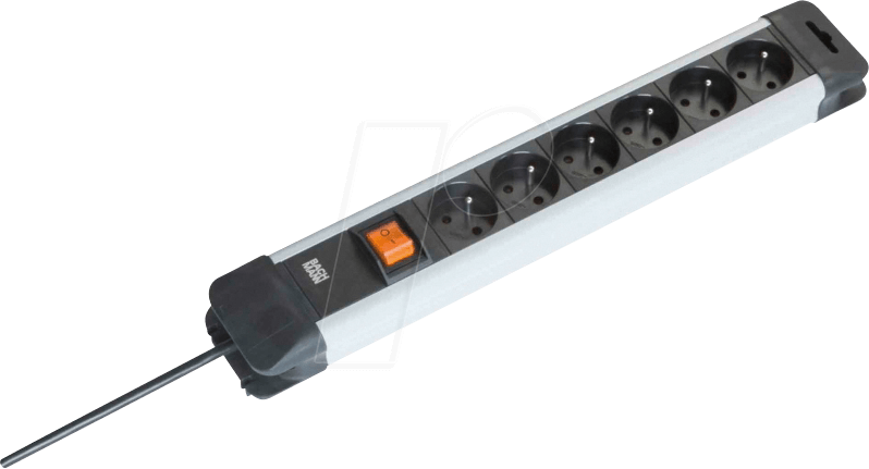 Bild von Bachmann CONNECTUS 6xUTE 1xSchalter Strom 2,0m CEE7/7 Steckdosenleiste (Kabellänge 2 m)