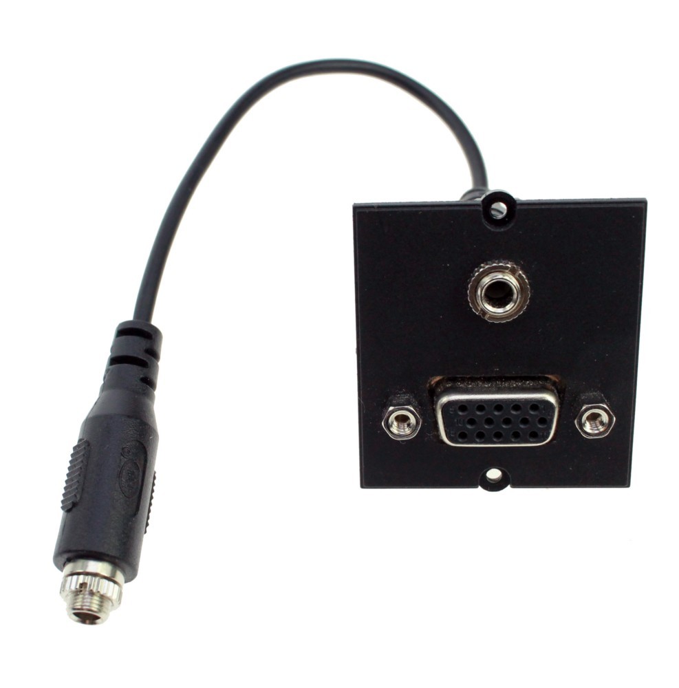 Bild von Bachmann Custom module - Modulares Faceplate-Snap-In - HD-15, Mini-Phone Stereo 3,5 mm - Schwarz (917.045)