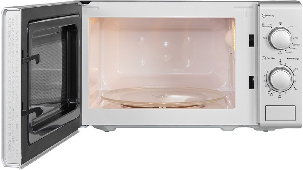 Bild von exquisit Mikrowelle MW 900-030G silber, Grill, Mikrowelle, 20 l