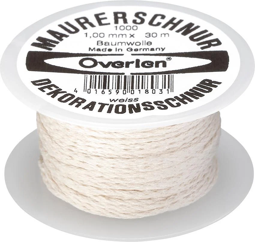 Bild von Overmann Baumwollkordel 1,0mm 30m weiss, Nähzubehör, Weiss