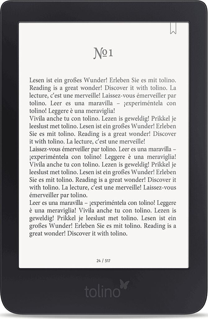 Bild von Tolino Shine 3 eBook-Reader Touchscreen 8 GB schwarz - E-Reader (15,2 cm (6 Zoll), E Ink Carta, 1072 x 1448 Pixel, Bildschirmgröße DRM, PDF, TXT, 8 GB, 25 GB)