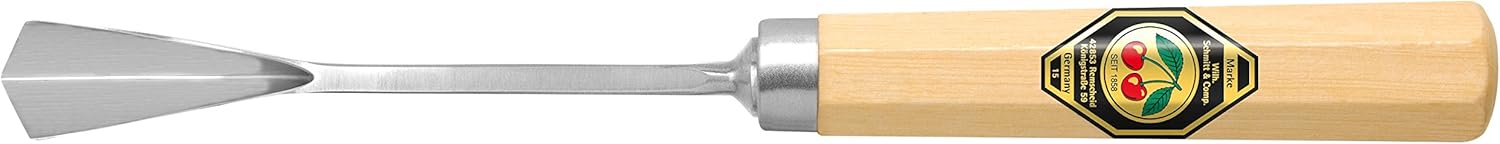 Bild von "KIRSCHEN" Werkzeuge 3144016 | Bildhauerbeitel mit Heft, Stich 41, gekröpft, 16mm