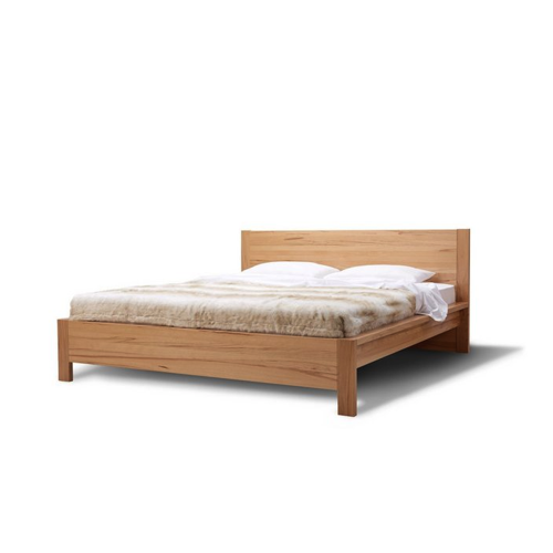 Bild von Natur24 Einzelbett Doppelbett Amsterdam 160 x 200 cm Buche Nuss gebeizt und lackiert