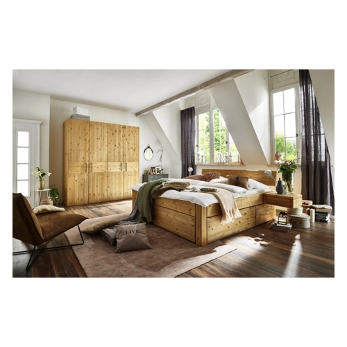 Bild von Natur24 Bett Esbjerg 180x200 Kiefer mit Kopfteil und Schubkasten