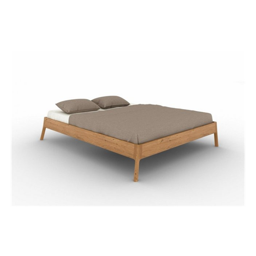 Bild von Natur24 Einzelbett Bett Swig 3 – Wildeiche massiv 160x200 cm ohne Kopfteil