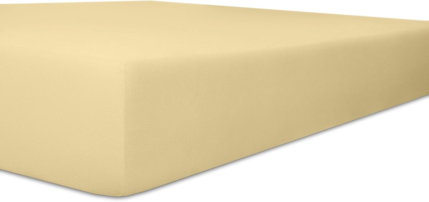 Bild von Kneer 2501803 Easy-Stretch Spannbetttuch Qualität 25, Größe 180 x 200-200 x 220 cm, Honig