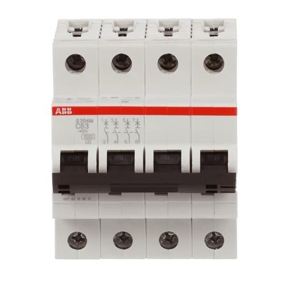 Bild von ABB, Schutzschalter, S204M-C63 Sicherungsautomat C-Char.,10kA,63A,4P