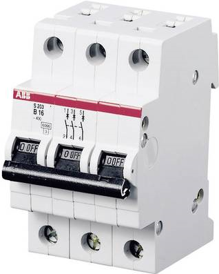 Bild von ABB S200 MCB Leitungsschutzschalter Typ B, 3-polig 25A 400V, Abschaltvermögen 6 kA System Pro M Compact
