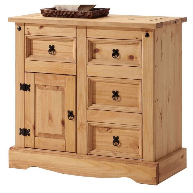 Bild von IDIMEX Sideboard TEQUILA, Kommode Kiefer massiv Kommode Mexico Stil Buffetschrank Geschirrschran
