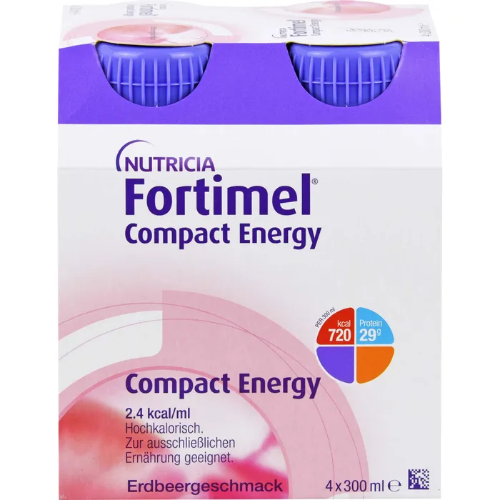 Bild von Fortimel Compact Energy Erdbeere 8x4x300ml - Aufbaunahrung