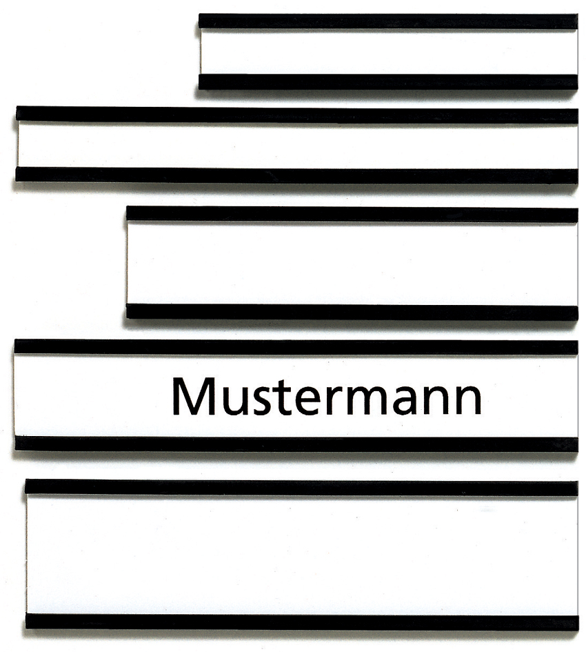 Bild von FRANKEN Magnetschild C-Profil Beschilderung, 75 x 30 mm braun, magnetisch, fertig zugeschnitten, inkl. weißem (C165)