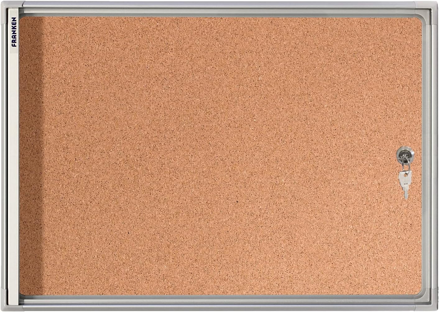 Bild von FRANKEN Schaukasten X-tra!Line für den Innenbereich, Klapptür, 2x A4, 51 x 37 x 3 cm, weiß, magnetisch, mit Aluminiumrahmen zur Wandmontage, FSA2