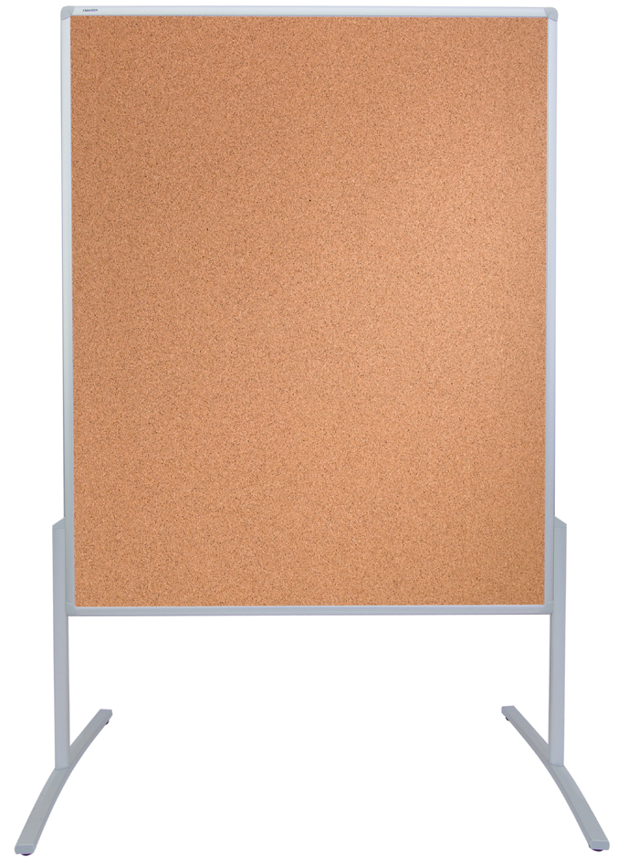 Bild von FRANKEN Moderationstafel PRO, doppelseitig, pinnbar, 120 x 150 cm, braun/Kork, einteilig, Pinnwand mit Standbeinen, MT8004