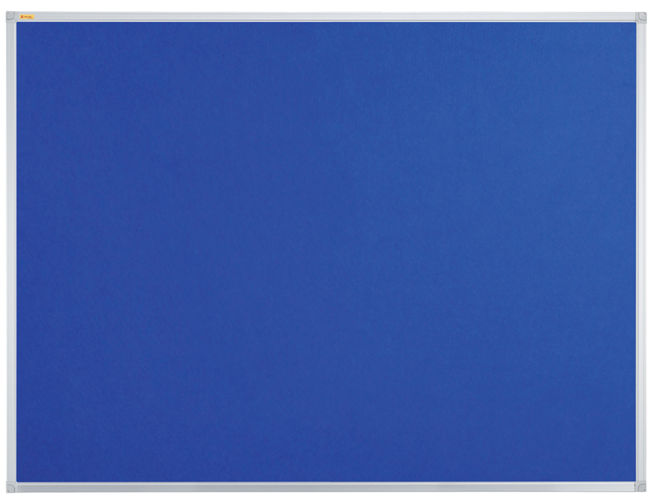 Bild von FRANKEN Filztafel X-tra!Line, 90 x 60 cm, pinnbar, mit Aluminiumrahmen, Notiztafel zur Wandbefestigung, blau, PT330203