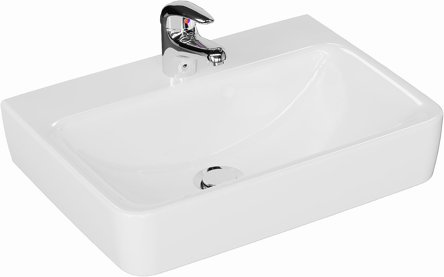 Bild von Pelipal Quickset 328 - Alika Waschtisch mit Unterschrank - 50 cm, Keramikwaschtisch und Waschtischunterschrank mit Drehtür und Auszug- B: 500 H: 640 T: 390