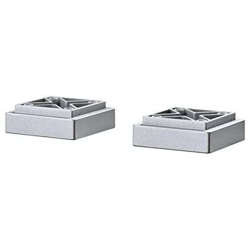 Bild von Fuß-Set 4 Stück  Capri ¦ silber ¦ Maße (cm): B: 5,4 H: 2 T: 5,4 Sonstiges Zubehör - Sconto