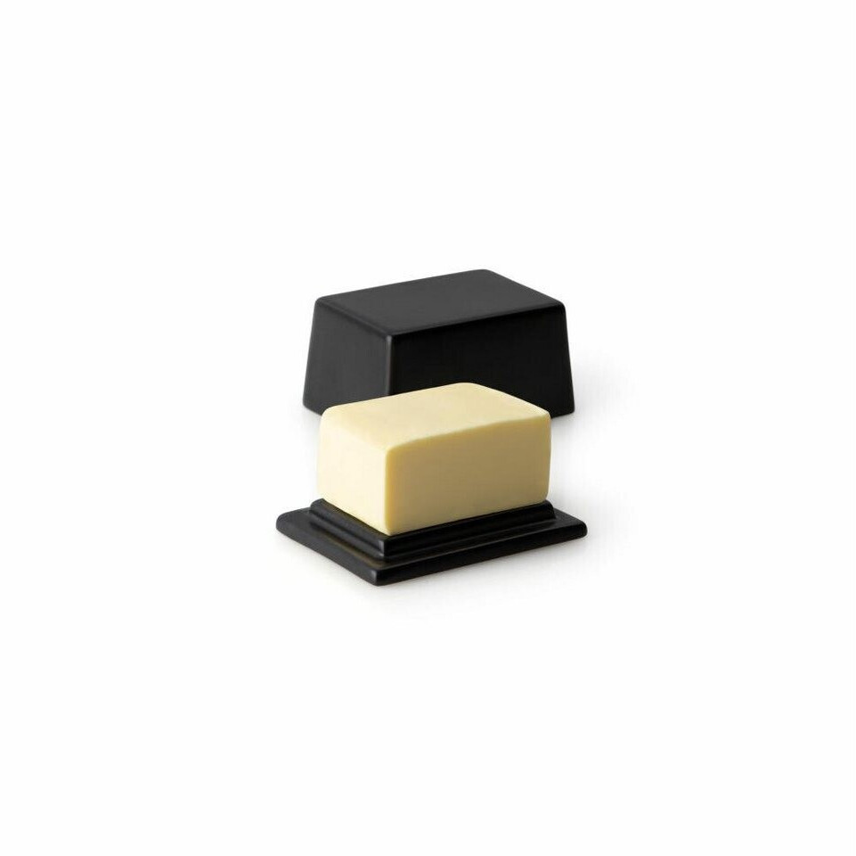 Bild von Continenta Butterdose, Keramik, Butterdose für 125 g Butter, Keramik schwarz 9,5 x 7 x H6cm, Aufbewah