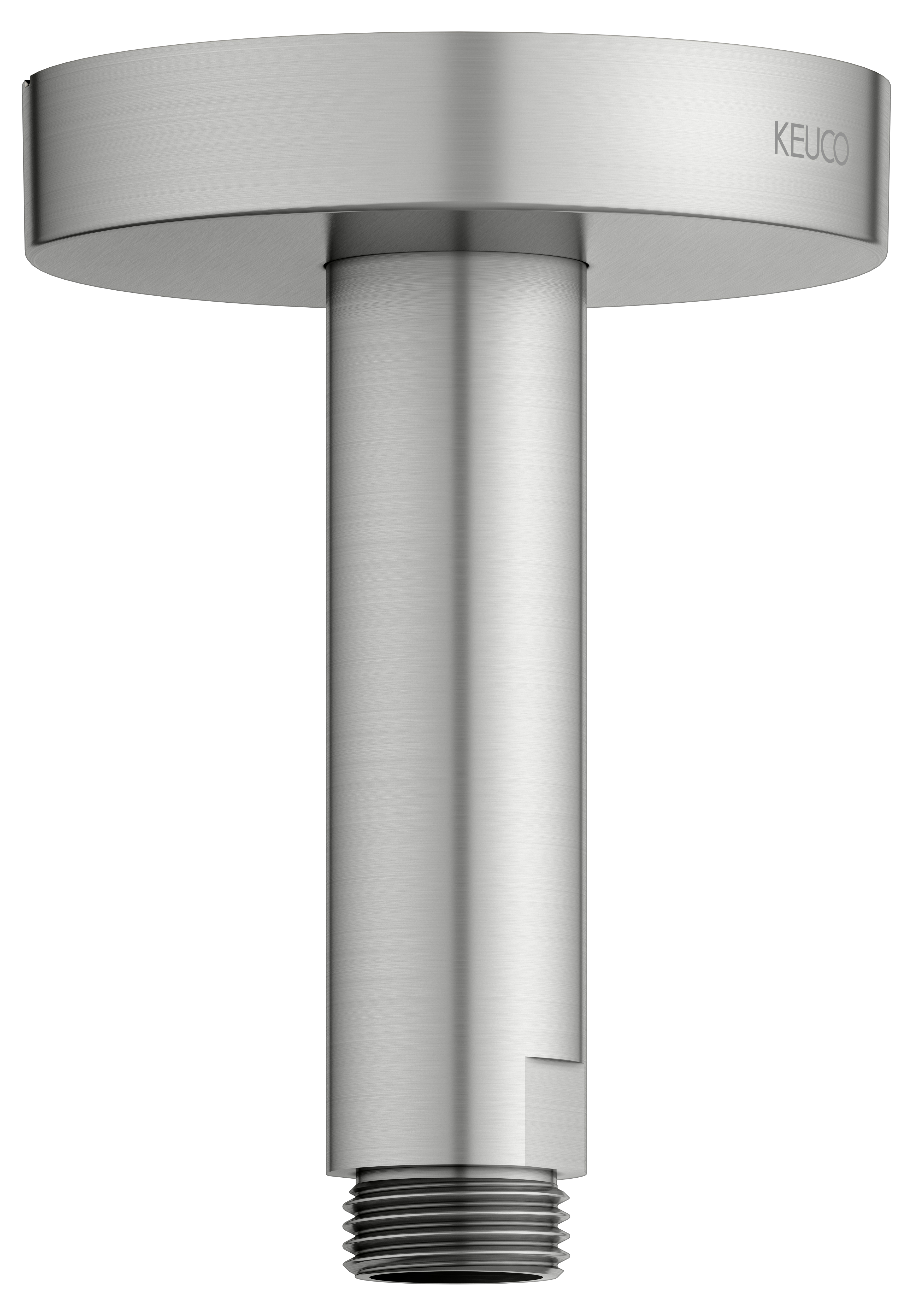 Bild von KEUCO Brausearm, Deckenanschluss, rund, Ausladung 100 mm, 51689210100, Farbe: Edelstahl-finish