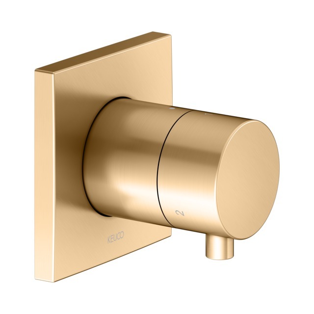 Bild von KEUCO IXMO Umstellventil Unterputz für 3 Verbraucher mit Comfort Griff, ohne Absperrung, Rosette eckig, 59548251002, Farbe: messing gebürstet