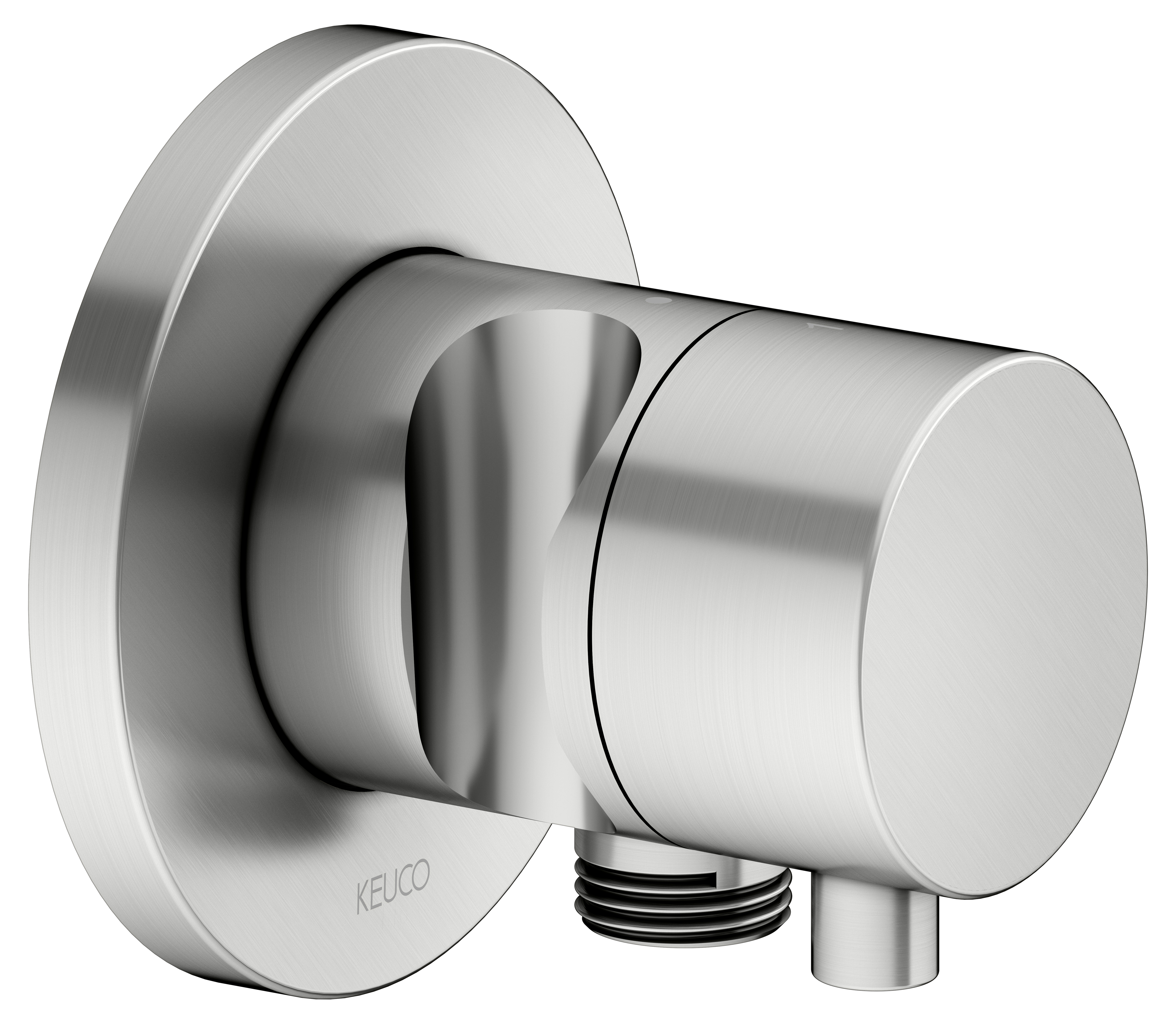 Bild von KEUCO IXMO Umstellventil UP 2 Verbraucher, Schlauchanschluss, Comfort Griff und Brausehalter, ohne Absperrung, Rosette rund, 59556211201, Farbe: Edelstahl-finish