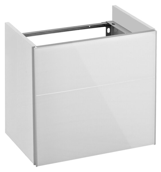 Bild von Keuco Royal Reflex Waschtischunterschrank 34090, 1 Holztür, Anschlag rechts, 496 x 450 x 347 mm, Korpus/Front: Magnolie/Magnolie Glas