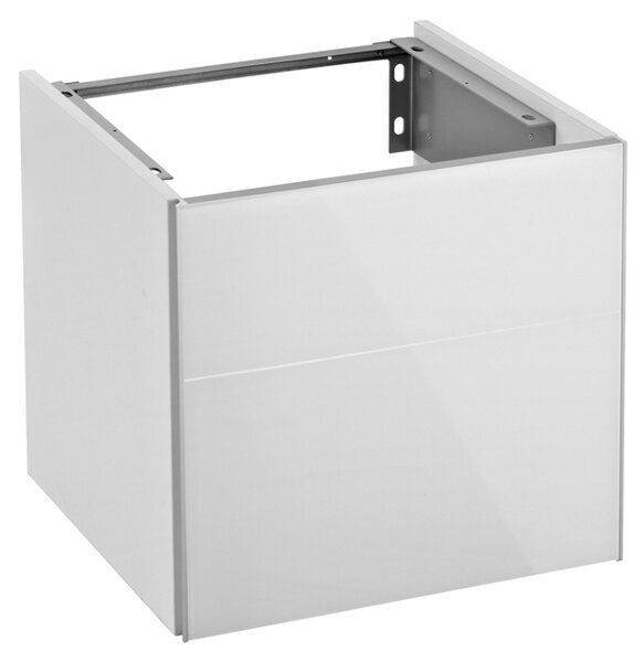 Bild von Keuco Royal Reflex Waschtischunterschrank 34040, 1 Holztür, Anschlag rechts, 496 x 450 x 487 mm, Korpus/Front: Anthrazit Lack Seidenmatt/Anthrazit Glas