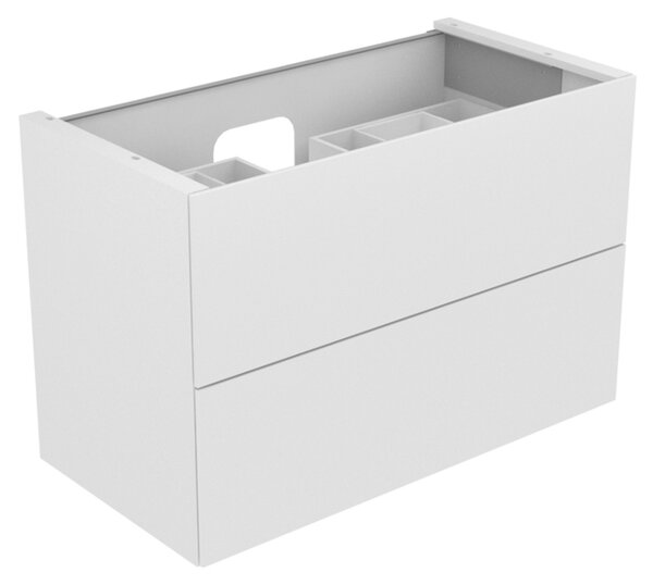 Bild von KEUCO EDITION 11 Waschtischunterschrank 31352, 2 Frontauszüge, 1050 x 700 x 535 mm, Korpus/Front: Weiß Lack Hochglanz / Weiß Lack Hochglanz