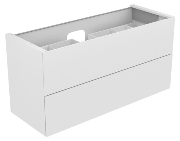 Bild von KEUCO EDITION 11 Waschtischunterschrank 31362, 2 Frontauszüge, mit LED-Innenbeleuchtung, 1400 x 700 x 535 mm, Korpus/Front: Weiß Struckturlack / Weiß Strukturlack