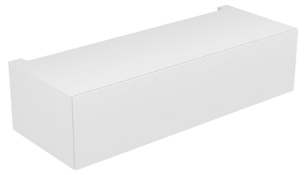 Bild von KEUCO EDITION 11 Modul Unterbauschrank 31313, 1 Frontauszug, mit LED-Innenbeleuchtung, 1400 x 350 x 535 mm, Korpus/Front: Weiß Struckturlack / Weiß Strukturlack