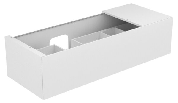 Bild von KEUCO EDITION 11 Waschtischunterschrank 31163, 1 Frontauszug, mit LED-Innenbeleuchtung, 1400 x 350 x 535 mm, Korpus/Front: Cashmere/Glas Cashmere Satiniert
