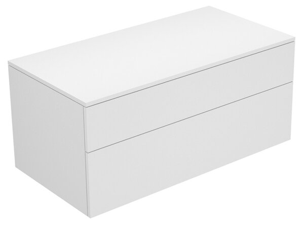 Bild von Keuco Edition 400 Sideboard 31753, 2 Auszüge, 1050 x 472 x 535 mm, Korpus/Front: Cashmere Struckturlack / Cashmere Glas matt