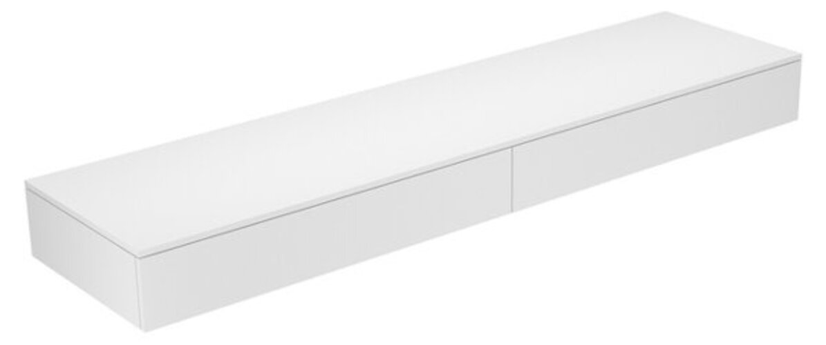 Bild von Keuco Edition 400 Sideboard 31770, 2 Auszüge, 2100 x 199 x 535 mm, Korpus/Front: Weiß Struckturlack / Weiß Strukturlack