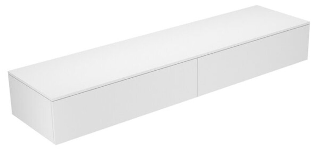 Bild von Keuco Edition 400 Sideboard 31771, 2 Auszüge, 2100 x 289 x 535 mm, Korpus/Front: Nussbaum Furnier / Nussbaum Furnier