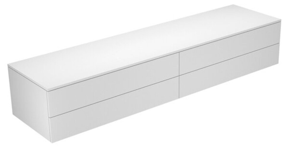Bild von Keuco Edition 400 Sideboard 31772, 4 Auszüge, 2100 x 382 x 535 mm, Korpus/Front: Cashmere Struckturlack / Cashmere Glas matt