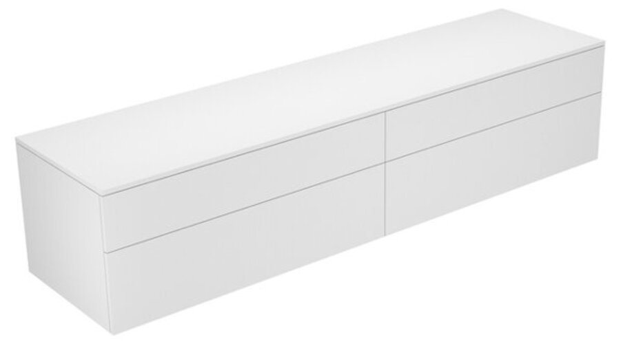 Bild von Keuco Edition 400 Sideboard 31773, 4 Auszüge, 2100 x 472 x 535 mm, Korpus/Front: Anthrazit Struckturlack / Anthrazit Glas matt