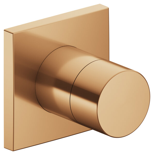 Bild von Keuco  IXMO Armatur 59548, 3-Wege Umstellventil Unterputz, Rosette eckig, Griff Pure, ohne Absperrfunktion, Farbe: Bronze gebürstet