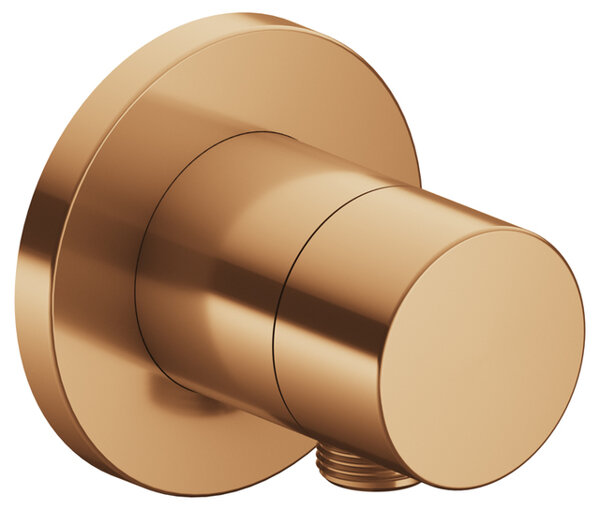 Bild von Keuco  IXMO Armatur 59548, 3-Wege Umstellventil mit Schlauchanschluss Unterputz, Rosette rund, Griff Pure, ohne Absperrung, Farbe: Bronze gebürstet