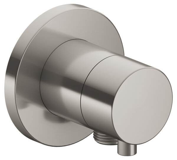 Bild von Keuco IXMO Armatur 59549, 3-Wege Ab- und Umstellventil mit Schlauchanschluss UP, Rosette rund, Griff Comfort, mit Absperrung, Farbe: Nickel gebürstet