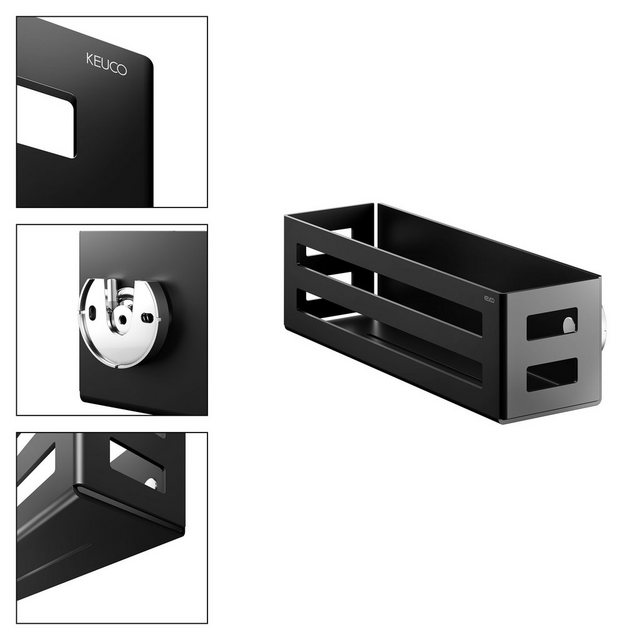 Bild von Keuco Duschablage Collection Duschablagen, Aluminium, abnehmbarer Korb, Ablaufschlitze, 32x9x12cm, Wandmontage