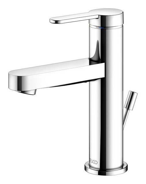 Bild von Keuco IXMO Flat Einhebel-Waschtischmischer 100, mit Zugstangen-Ablaufgarnitur, Ausladung 109 mm, 59502, Farbe: Verchromt