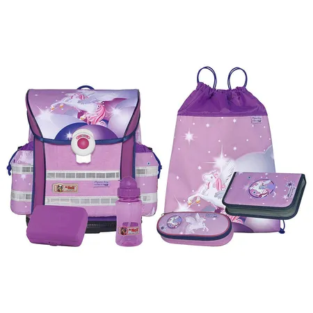 Bild von McNeill Ergo Light 912 Schulranzenset Exclusive-Line Pegasus berry 6-teilig