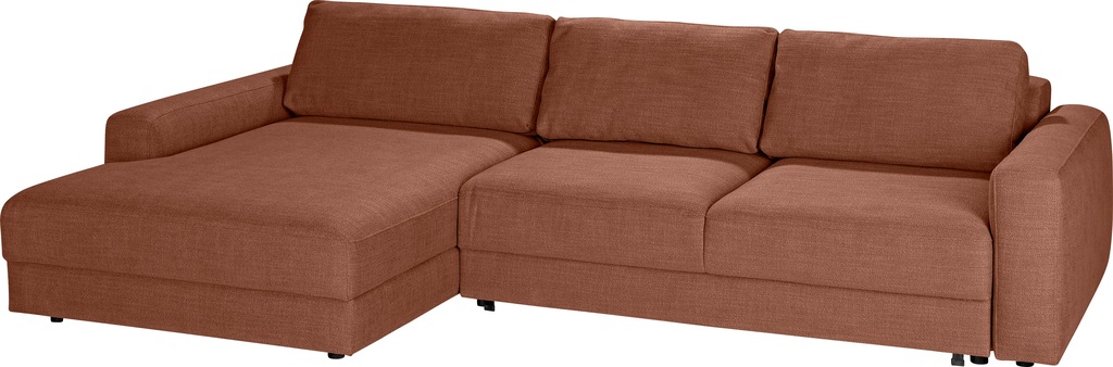 Bild von TRENDMANUFAKTUR Ecksofa "Bourbon II, mit extratiefer Sitzfläche und extrabreiter Recamiere", elegant und zeitlos, mit hohem Sitzkomfort, L-Form