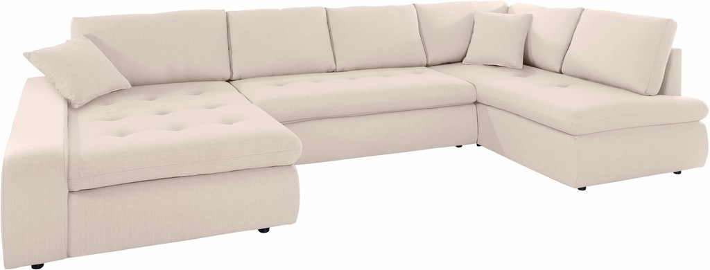 Bild von TRENDMANUFAKTUR Wohnlandschaft "Indie II, tolle Detailverarbeitung, bequem und komfortabel im Sitz", wahlweise mit Bettfunktion, U-Form