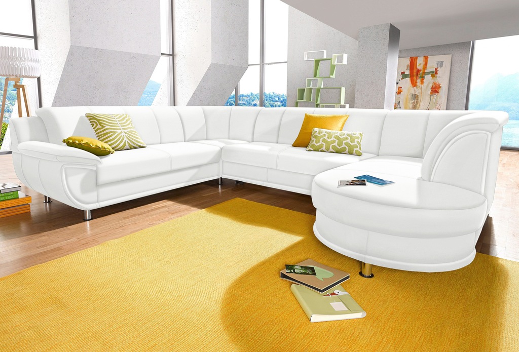 Bild von TRENDMANUFAKTUR Wohnlandschaft "Rondo, U-Form", inkl.Federkern, wahlweise mit Bettfunktion