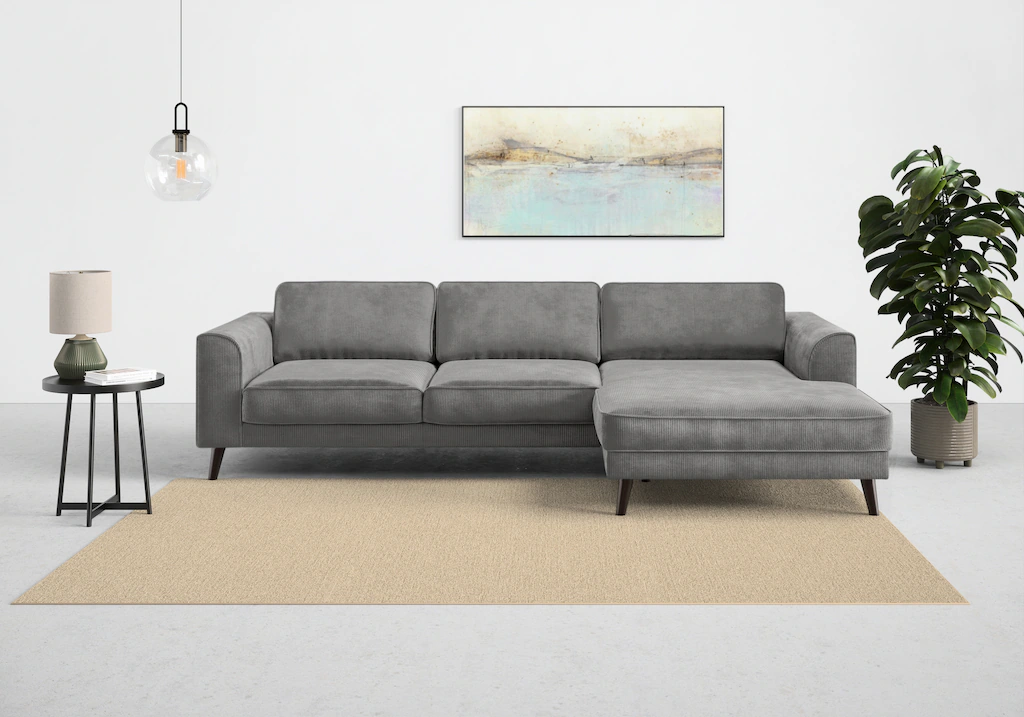 Bild von TRENDMANUFAKTUR Ecksofa "Lumber Jack, elegantes Designsofa, zeitlos modern, hoher Sitzkomfort", wahlweise mit Bettfunktion u. Bettkasten, L-Form